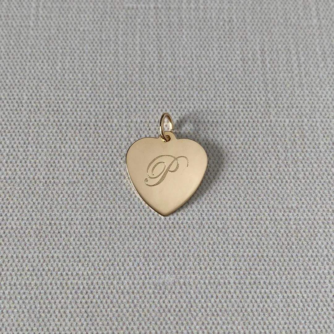 14K Yellow Gold Small Classic Heart Charm