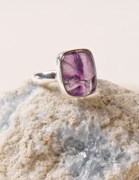 Amethyst Square Gemstone Ring
