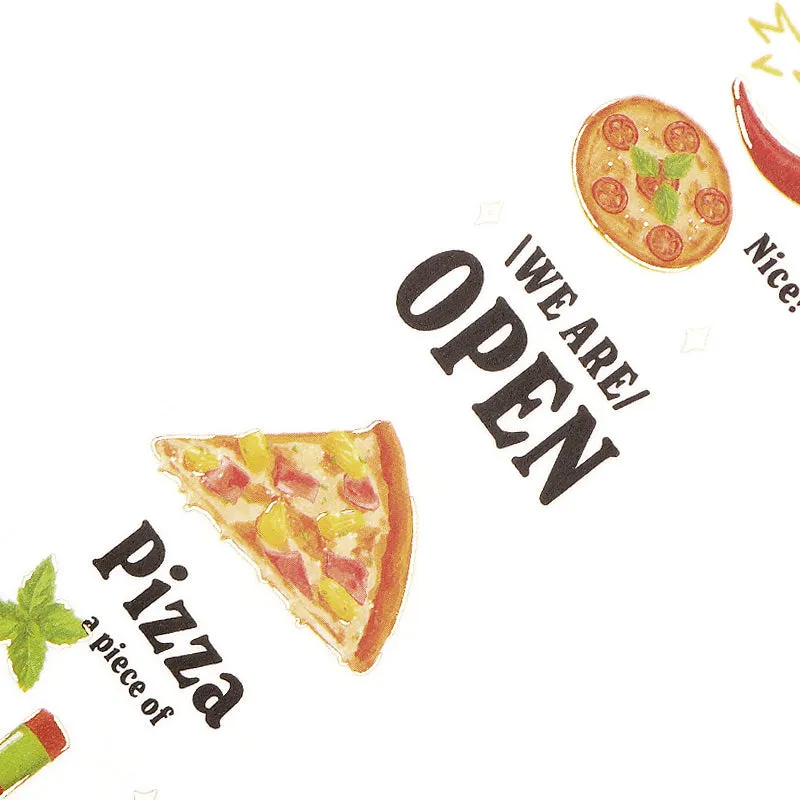 BGM Foil Stamping Masking Tape: Today's Menu - Pizzeria