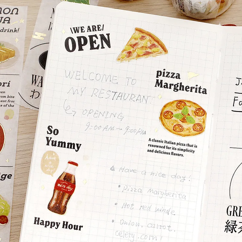 BGM Foil Stamping Masking Tape: Today's Menu - Pizzeria