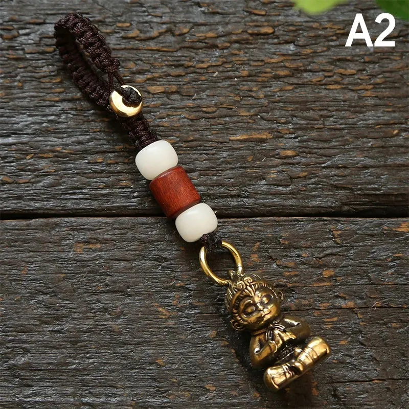 Black Myth Wukong Game Peripheral Keychain Brass Copper Coin Car Pendant Stereoscopic School Bag Luggage Car Pendant Decoration