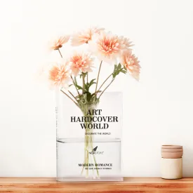 Book Vase For Flowers, 78"X59"X15" - Aesthetic Clear Book Shaped Unique Vase