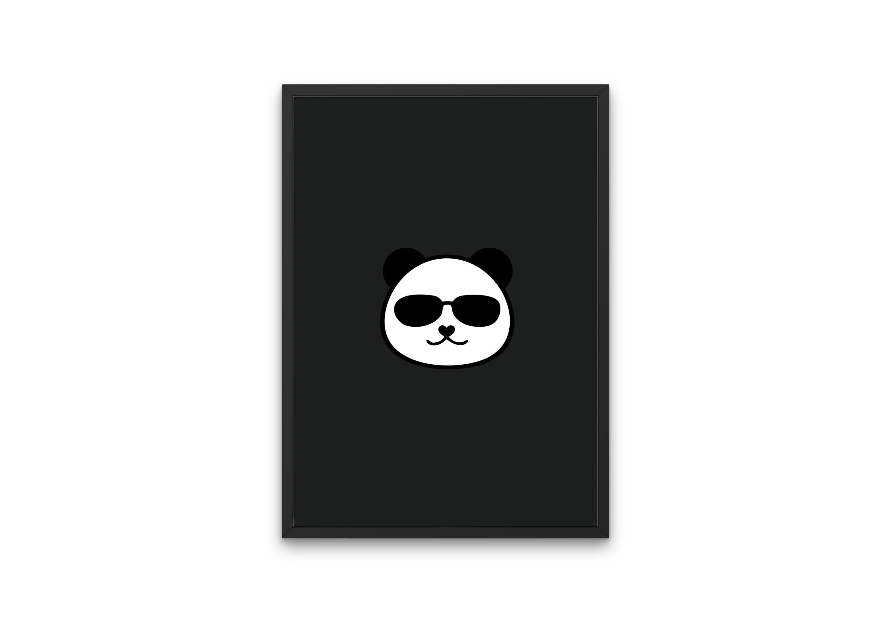 Cool Panda Black And White Wall Art PRINTABLE WALL ART, Musician Gift, Rock Poster, Wall Of Fame, Cool Poster, Rock And Roll Decor, Panda Poster