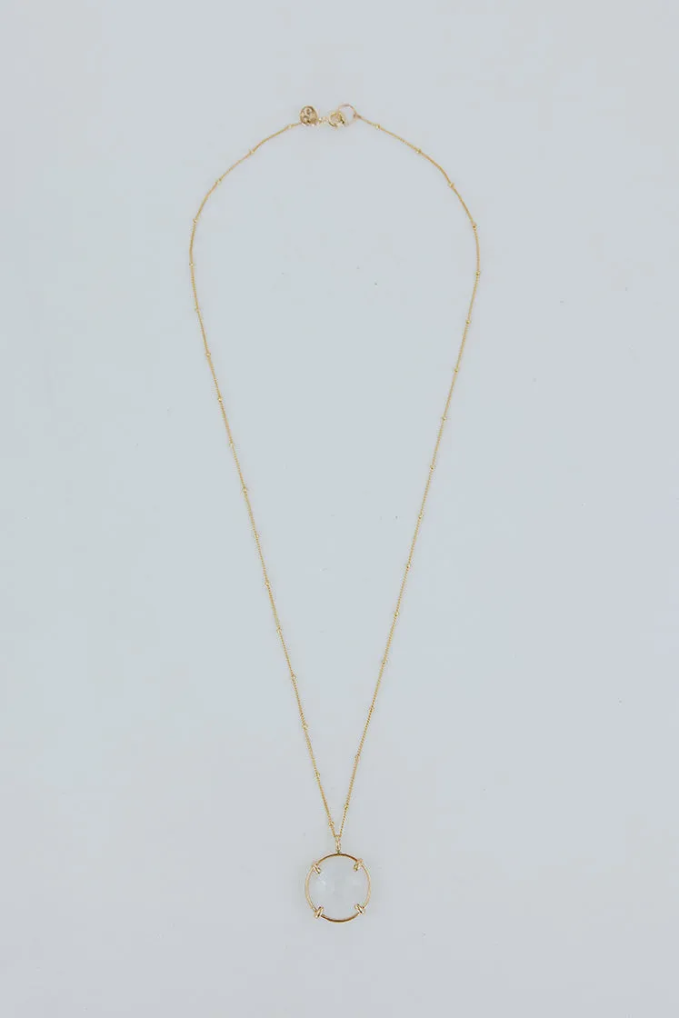 Crystal Ball Necklace - Moonstone