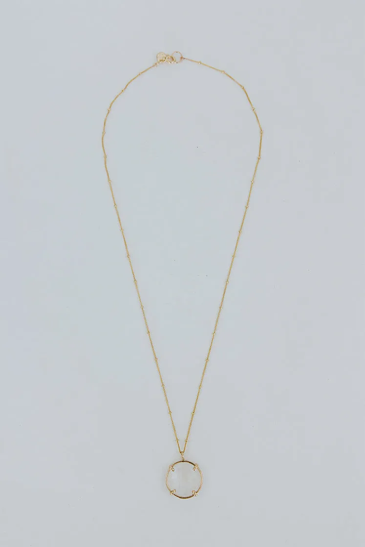 Crystal Ball Necklace - Moonstone