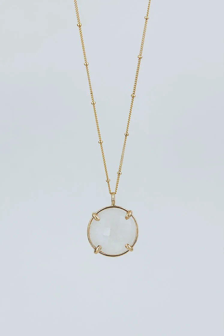 Crystal Ball Necklace - Moonstone