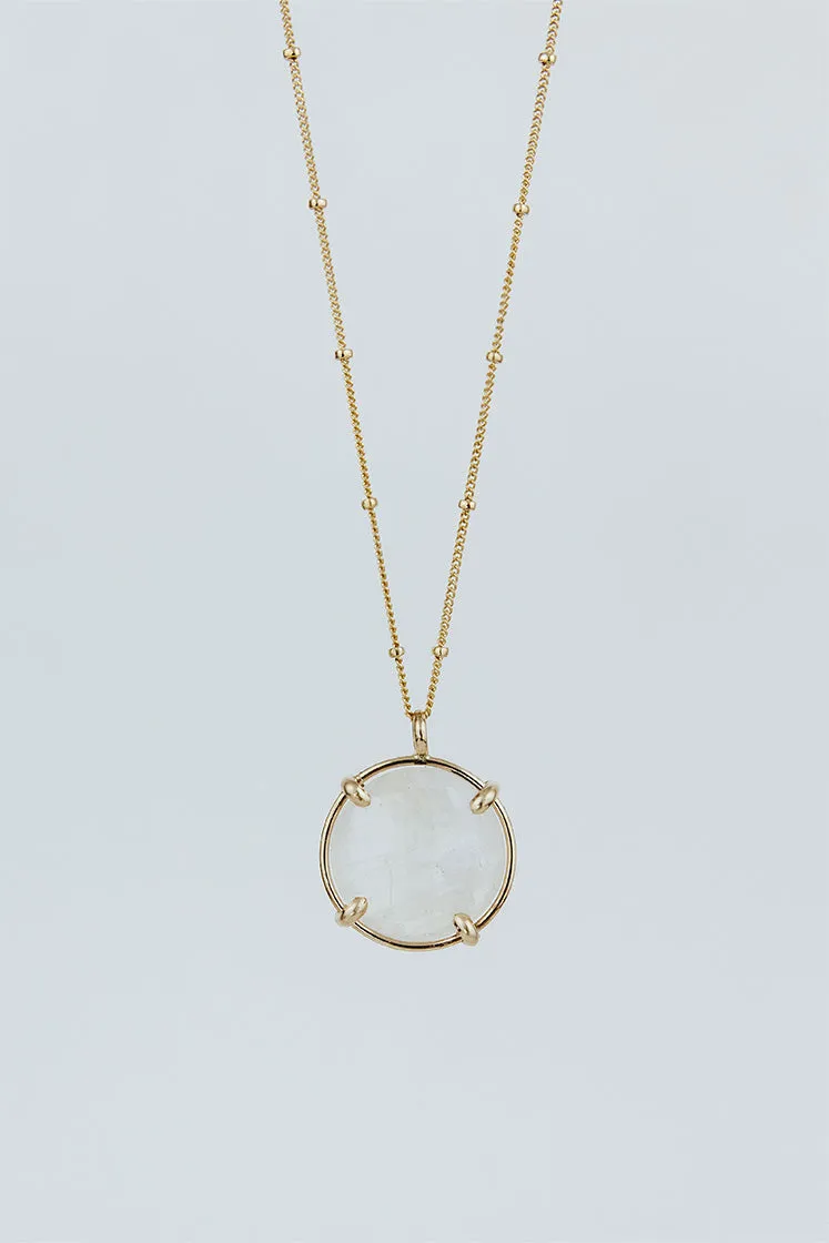 Crystal Ball Necklace - Moonstone