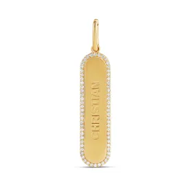 Custom Diamond Nameplate Charm