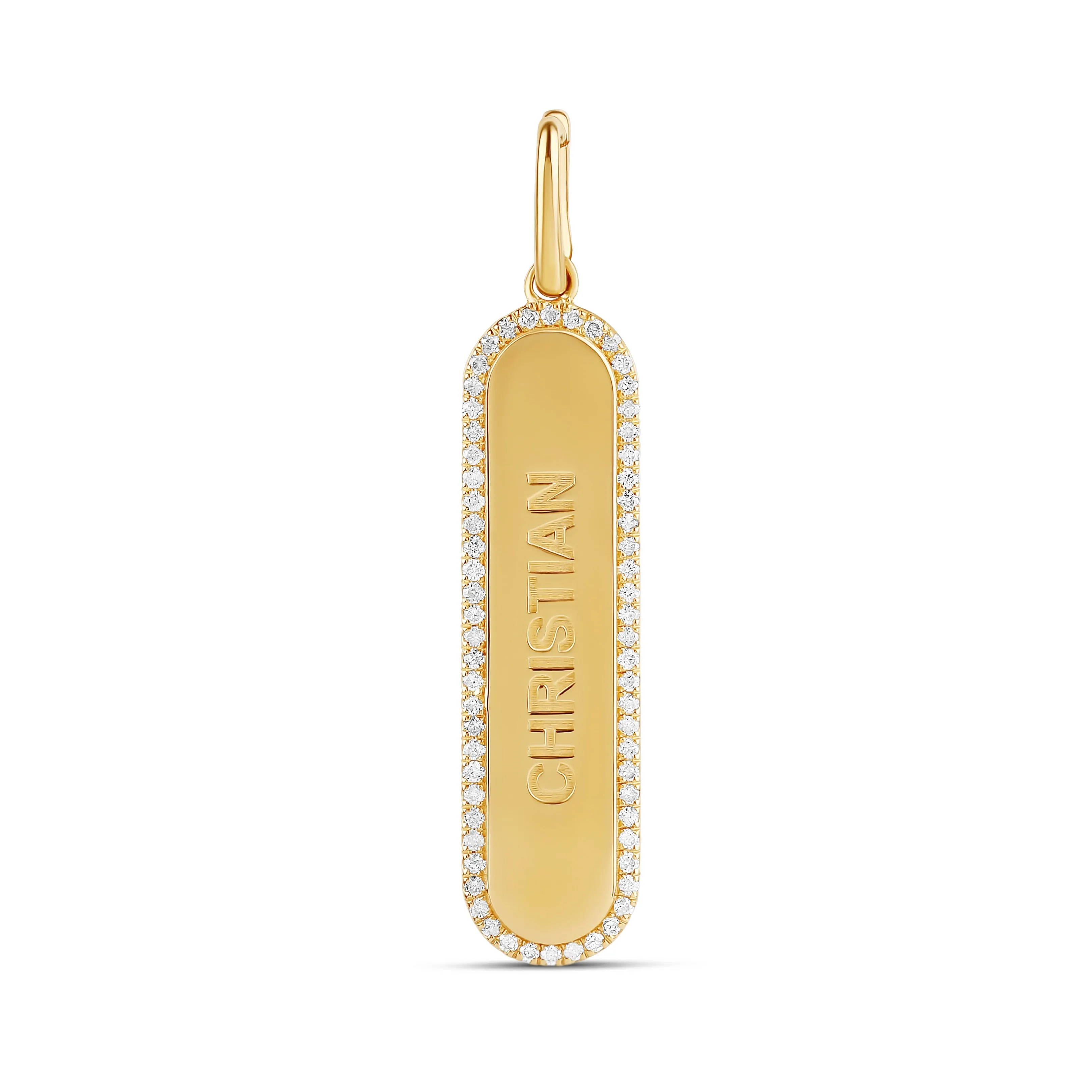 Custom Diamond Nameplate Charm