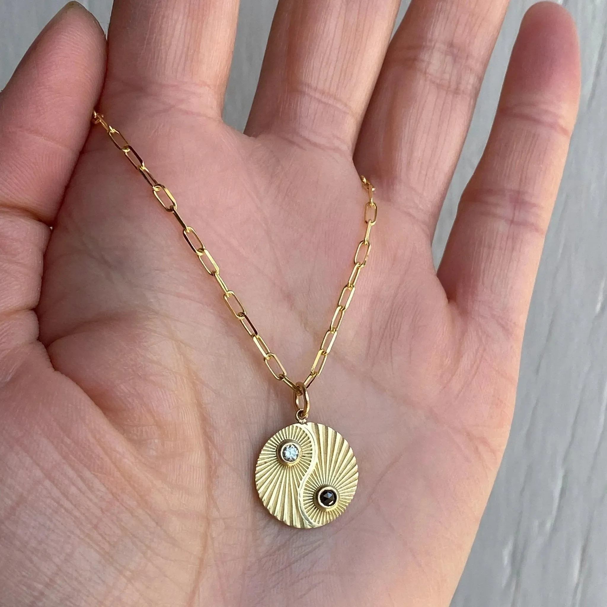 Diamond Yin Yang Light Charm