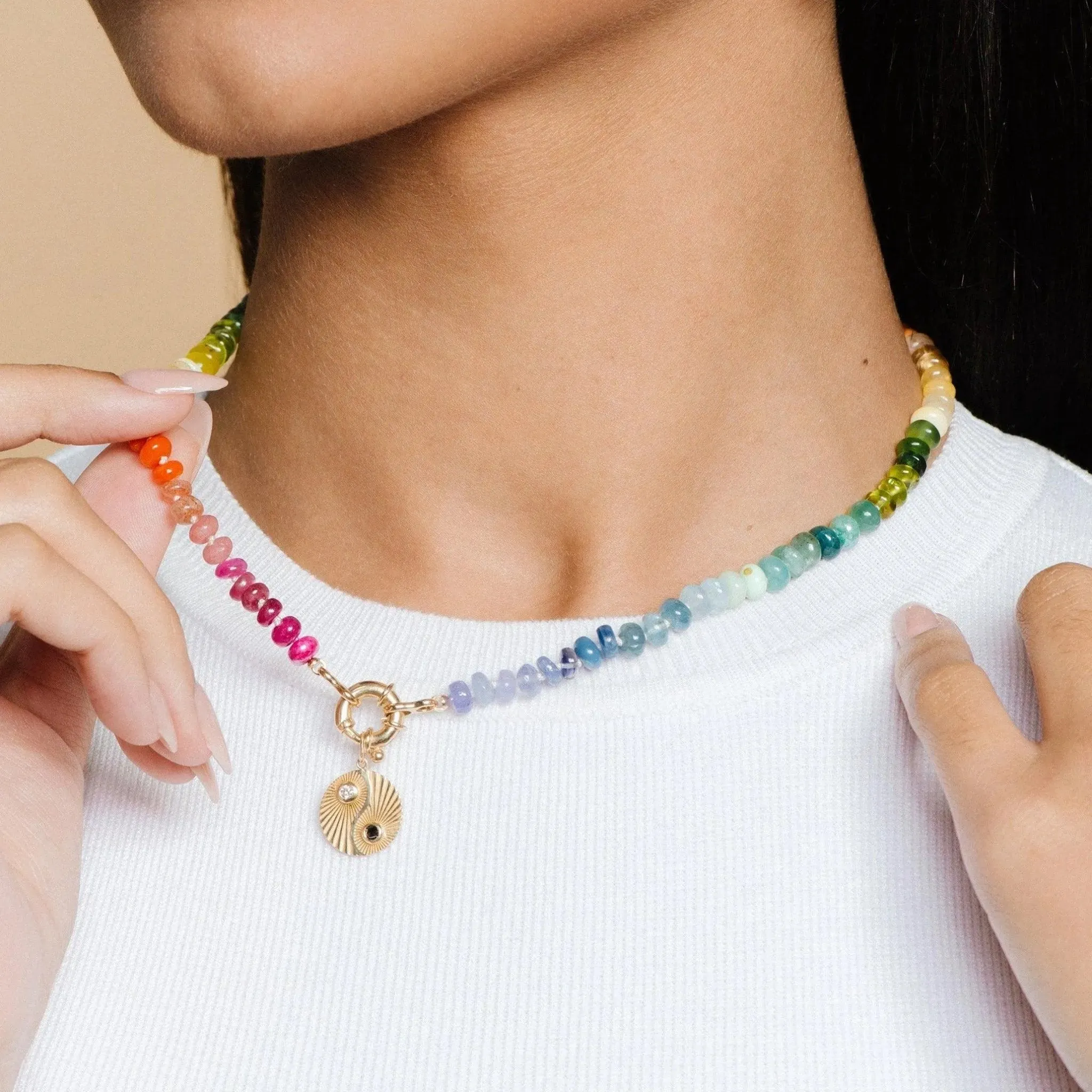 Diamond Yin Yang Light Charm