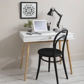 Frank Desk in Classic White and Natural Pine