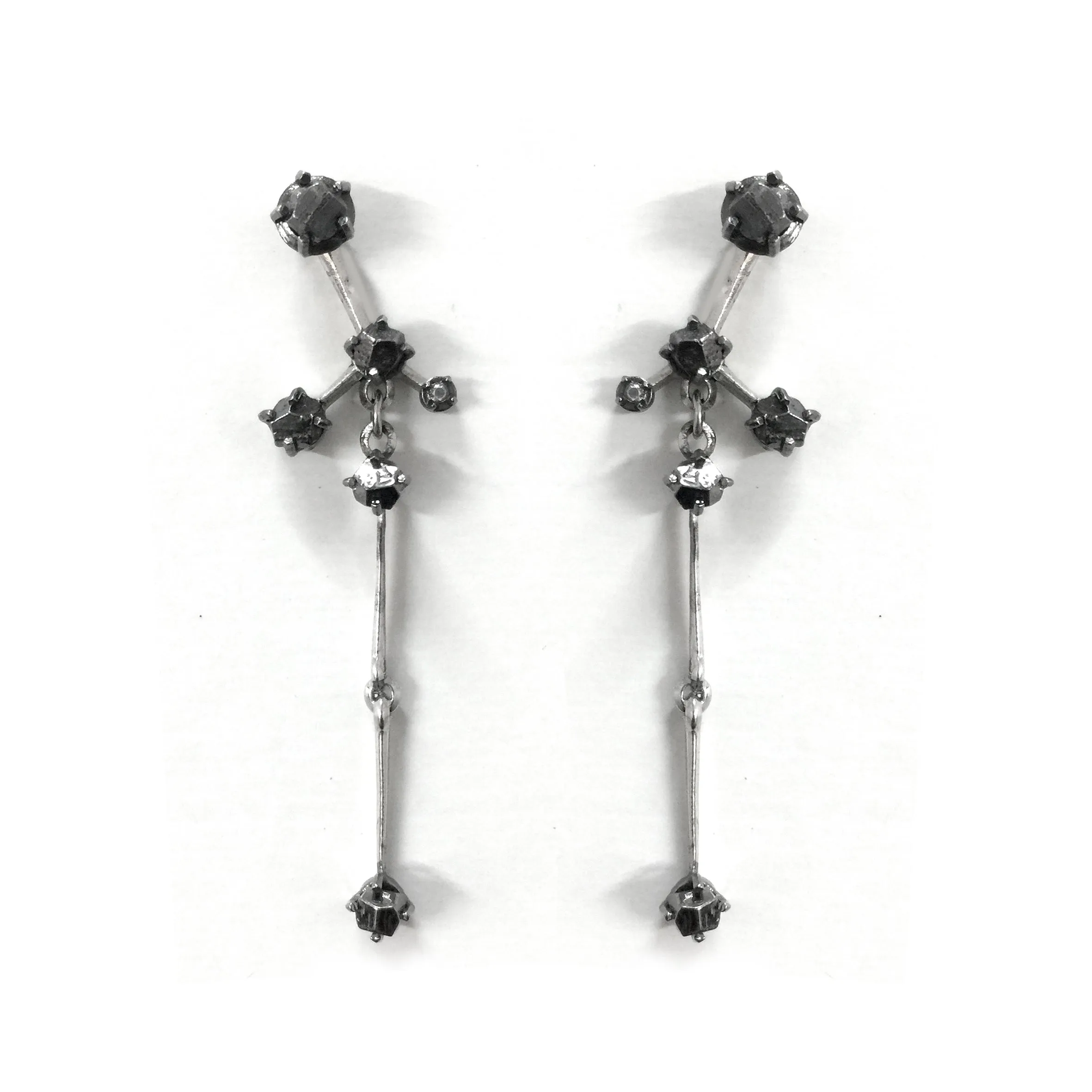 Grand Pyrite (L) Earrings [Black gold]