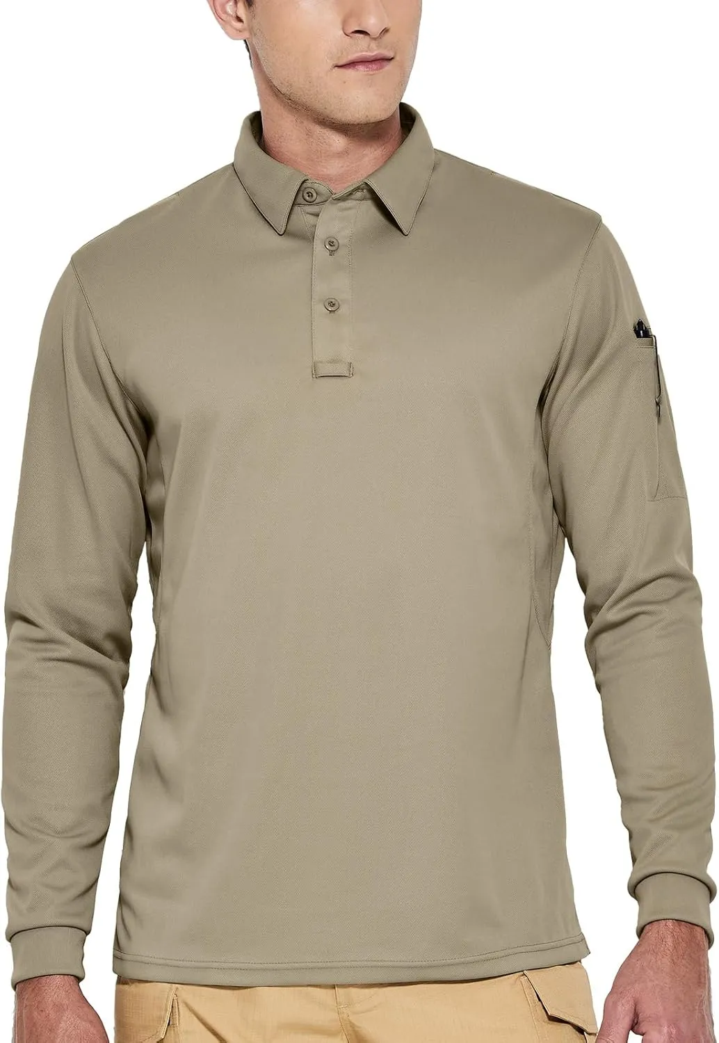 Haimont Men's Performance Dry Fit Polo Shirt Short and Long Sleeve Golf Collared T-Shirts for Tactical Outdoor Hiking
