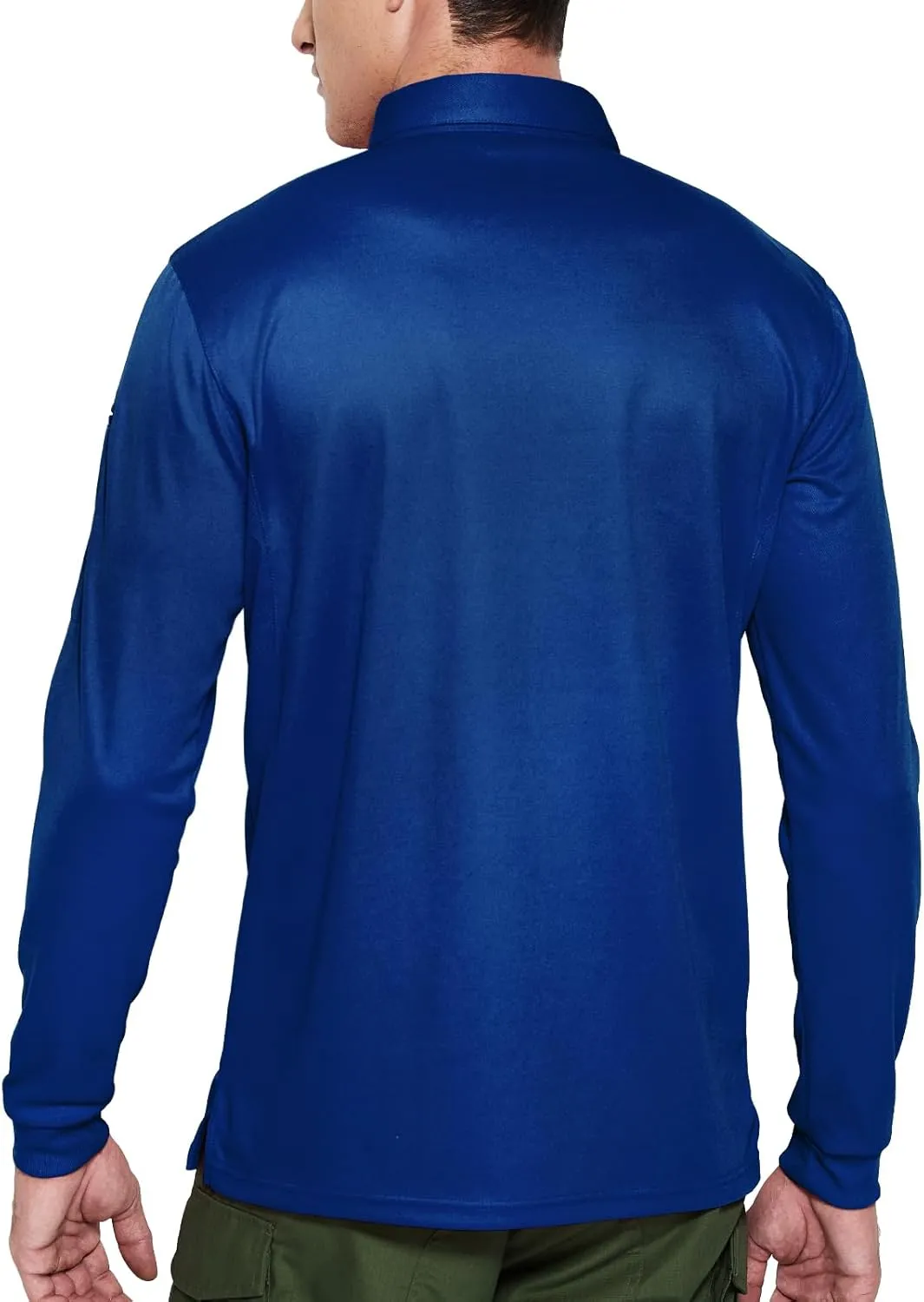 Haimont Men's Performance Dry Fit Polo Shirt Short and Long Sleeve Golf Collared T-Shirts for Tactical Outdoor Hiking