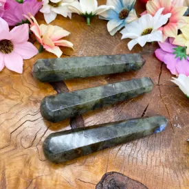 Labradorite Massage Wand, Gemstone Massage Wand, Polished Labradorite, Crystal Healing Wand, Tower Point, Self Care, Unique Gifts