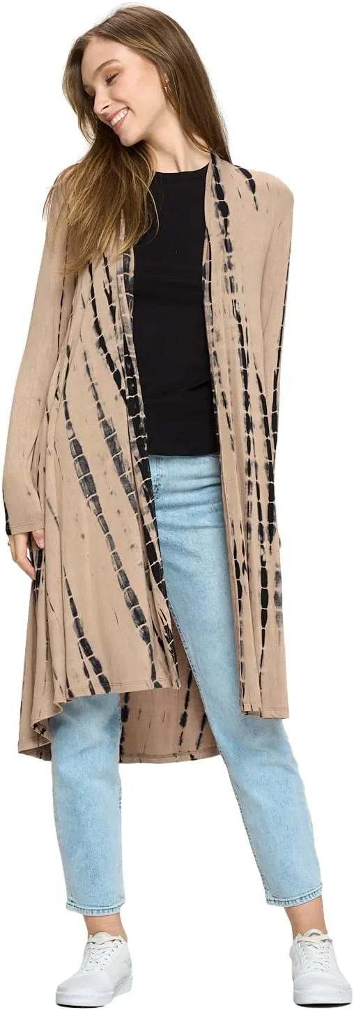 Lightweight Open Front Classic Solid Short Sleeve Cardigan for Women - Made in USA
