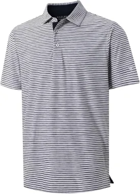 M MAELREG Golf Polo Shirts for Men Short Sleeve Dry Fit Striped Performance Moisture Wicking Collared Casual Mens Golf Shirt