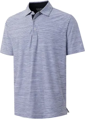 M MAELREG Golf Polo Shirts for Men Short Sleeve Dry Fit Striped Performance Moisture Wicking Collared Casual Mens Golf Shirt
