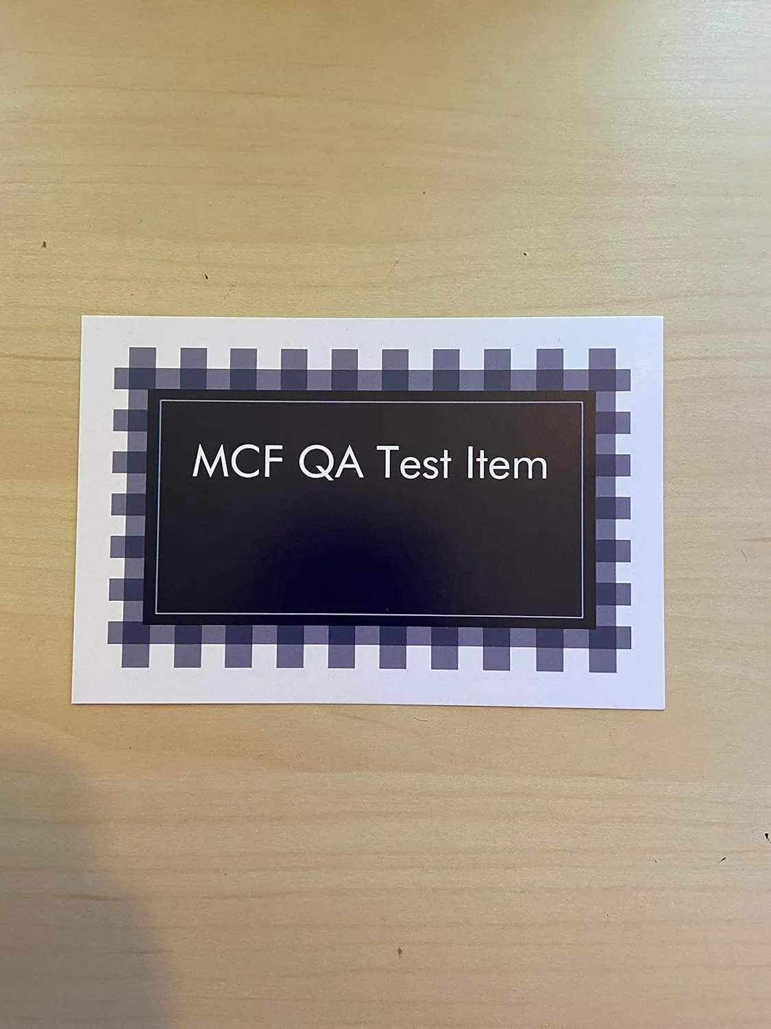 MCF QA Test Item 2