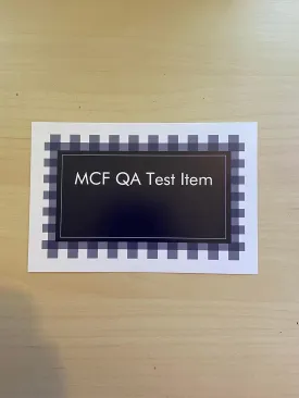 MCF QA Test Item 2
