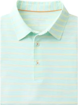 Rouen Men's Polo Shirts Short Sleeve Dry Fit Performance Wicking Moisture Causal Striped Collared Golf Shirts for Men