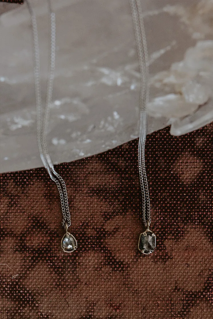 Teardrop Diamond Necklace - 14K WG