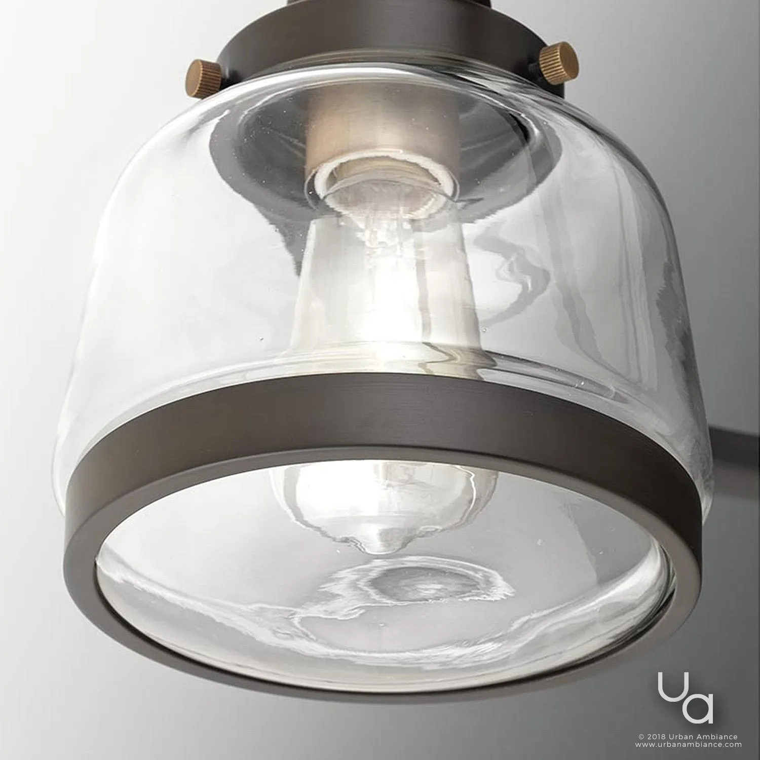 UHP2531 Luxe Industrial Chandelier, 19.25"H x 26"W, Olde Bronze Finish, Nottingham Collection