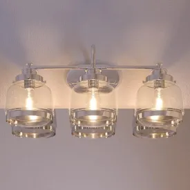 UHP2538 Luxe Industrial Bathroom Vanity Light, 11.25"H x 26"W, Polished Nickel Finish, Nottingham Collection