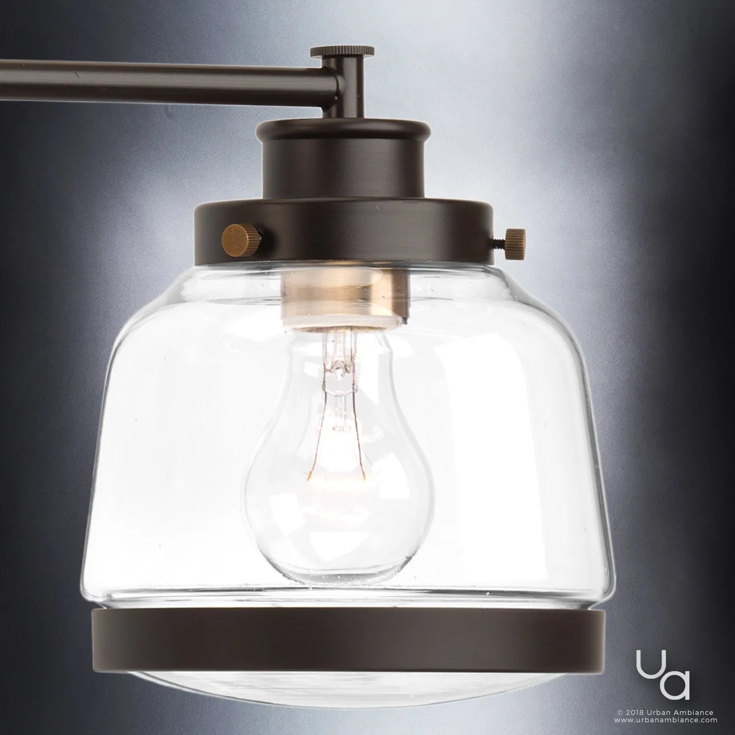 UHP2541 Luxe Industrial Bathroom Vanity Light, 11.25"H x 35.75"W, Olde Bronze Finish, Nottingham Collection