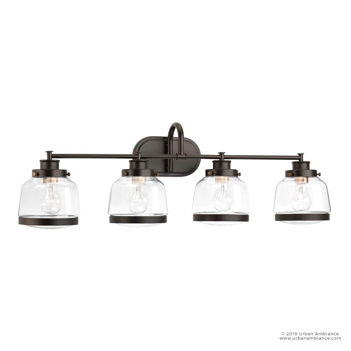 UHP2541 Luxe Industrial Bathroom Vanity Light, 11.25"H x 35.75"W, Olde Bronze Finish, Nottingham Collection