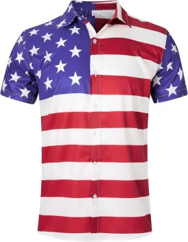 uideazone Mens Funny Hawaiian Shirts 3D Graphic Button Down Short Sleeve Tropical Holiday Beach Aloha Shirt